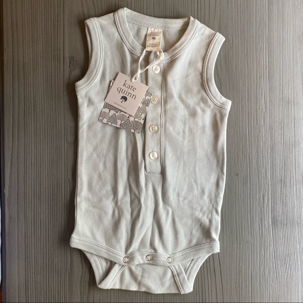 Kate Quinn Henley tank bodysuit, NWT, 6-12m